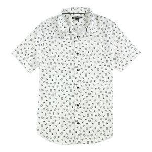 Karl Lagerfeld Mens Short Sleeve Button Up Shirt, NWT